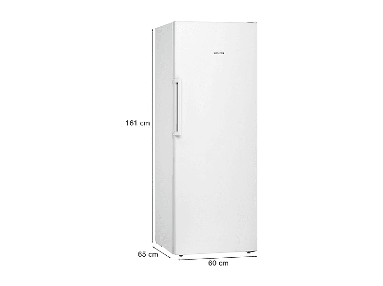 SIEMENS GS29NVWEP — Congelador vertical, 1610 mm, Blanco, 200 l