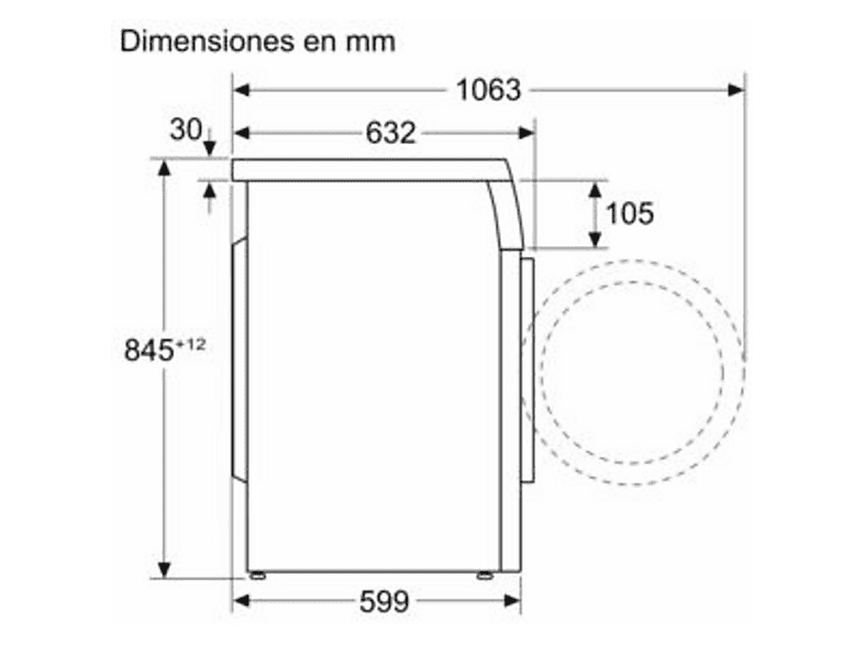 BALAY 3TS993BT — Lavadora carga frontal, 9 kg, 15 programas, Blanco, 1151 rpm