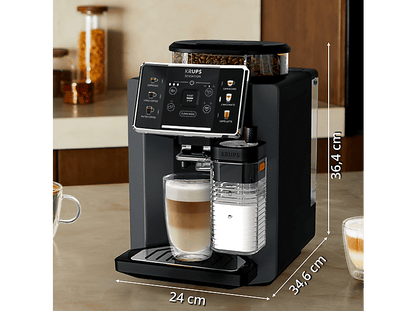 KRUPS Sensation Milk EA912B — Cafetera superautomática, 1450 W, 1.7 L, Depósito de leche 0.3 L, Táctil