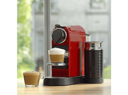 KRUPS Nespresso Citiz & Milk XN7615 — Cafetera de cápsulas, 1260 W, Rojo, 19 bar