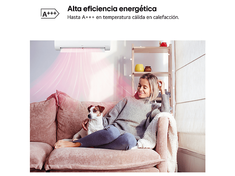 LG WIFIECO12.SET — Aire acondicionado Split 1 x 1, Blanco, 2967 fg/h, ThinQ