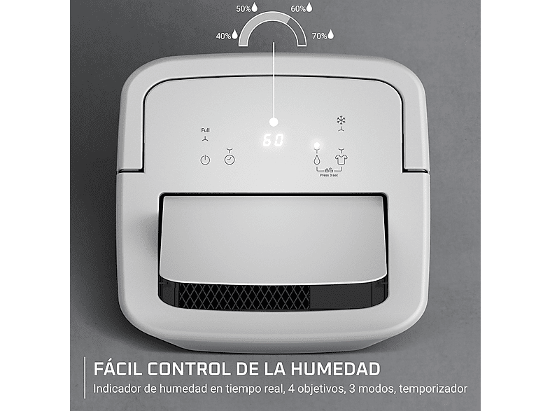ROWENTA Extreme Dry Compact DH5250 — Deshumidificador, 14L/día, Superficie 40m², Silencioso, Blanco