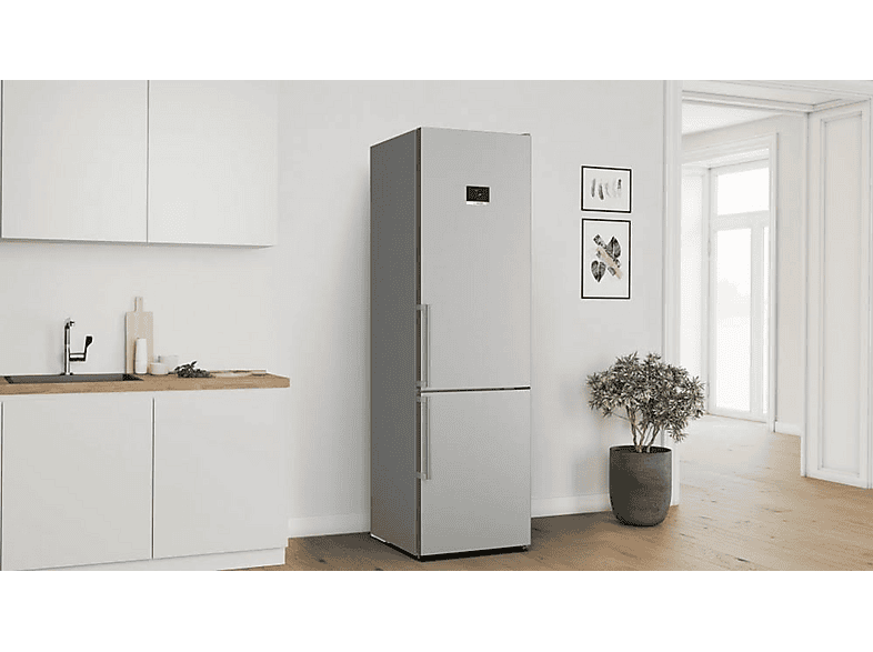 BOSCH KGN397ICT — Frigorífico combi, Altura 203 cm, Inox, No Frost, Capacidad 363 l
