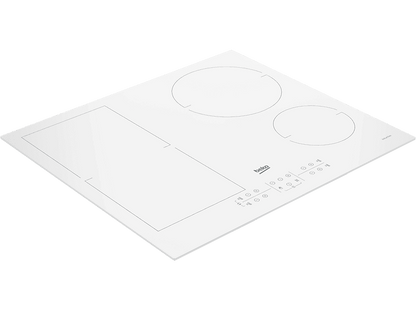 BEKO — Placa de inducción, Blanco, Placa inducción- Beko HII64200FMTW, 4 zonas + 1 FlexiZone, IndyFlex