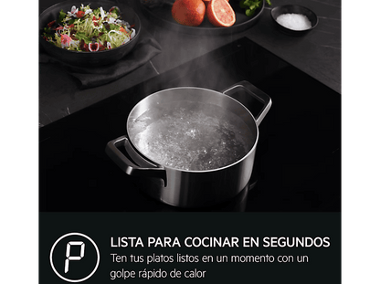 AEG TI63IQ30FB — Placa inducción, Zona grande 28 cm, 59 cm, Negro, 3 zonas
