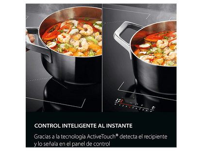 AEG TR64IT00FB — Placa inducción, 4 zonas Flex de 22 cm, 59 cm, Negro, Función Puente