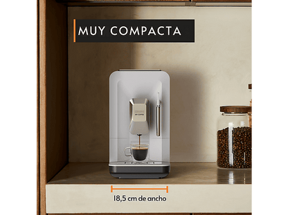 KRUPS My Coffee EA201B — Cafetera superautomática, Táctil, Molinillo, Compacta, Gris