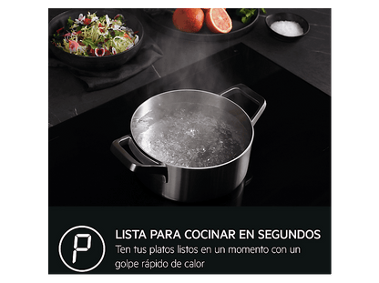 AEG TR64IT00FB — Placa inducción, 4 zonas Flex de 22 cm, 59 cm, Negro, Función Puente