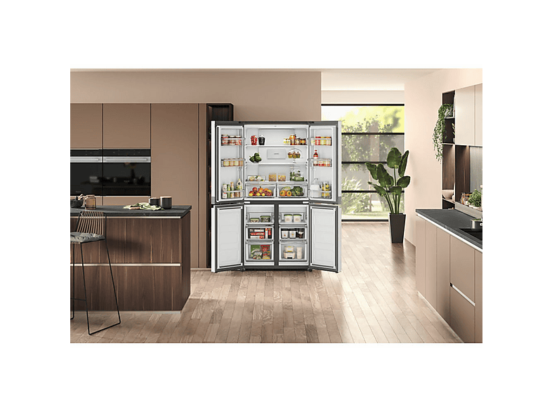 HOTPOINT HAQ9 E2L EF — Frigorífico Multipuerta, Altura 197,6 mm, Grey, No Frost, Dinámico (con ventilador)