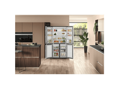 HOTPOINT HAQ9 E2L EF — Frigorífico Multipuerta, Altura 197,6 mm, Grey, No Frost, Dinámico (con ventilador)