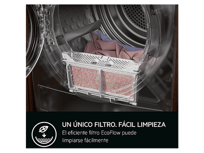 AEG Series 7000 TR719G2PB — Secadora bomba de calor, Eléctrico, 9 kg, Blanco
