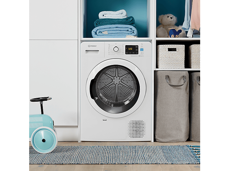 INDESIT YT M11 83K RX EU — Secadora bomba de calor, 8 kg, 15 programas, Blanco