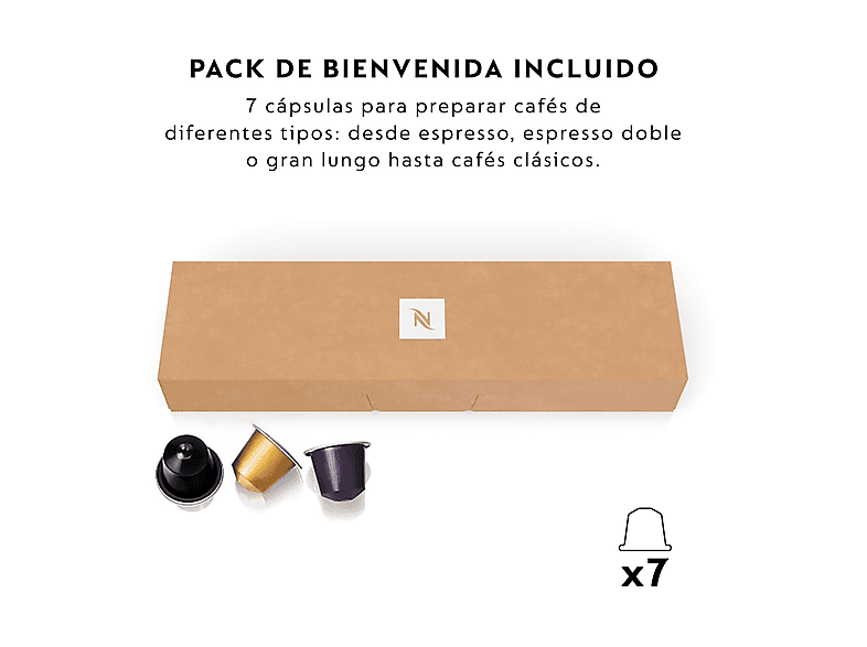 DE LONGHI — Cafetera de cápsulas, De'Longhi Nespresso® Gran Latissima EN640.W, 1400W, Blanco, 19 bar