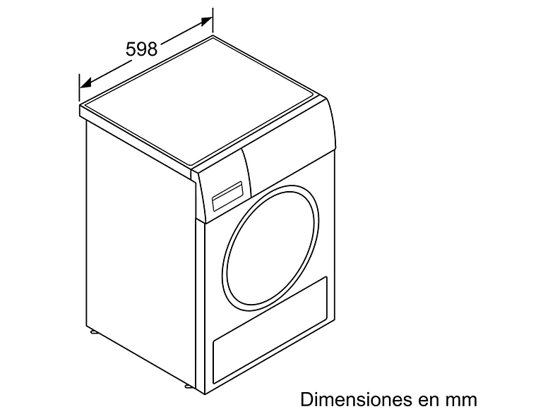 BOSCH WTR85V91ES — Secadora, 8 kg, Blanco, Bomba de calor