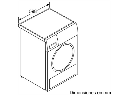BOSCH WTR85V91ES — Secadora, 8 kg, Blanco, Bomba de calor