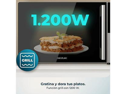 CECOTEC Convection 2500 Touch — Microondas, 2200 W, Negro, 25 l