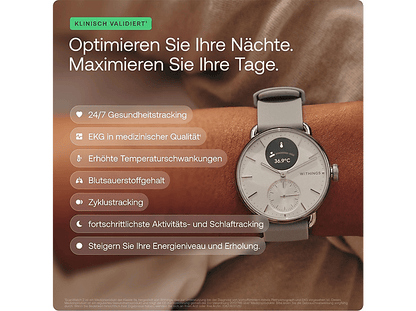 WITHINGS ScanWatch 2 — Smartwatch, Dorado, Acero inoxidable
