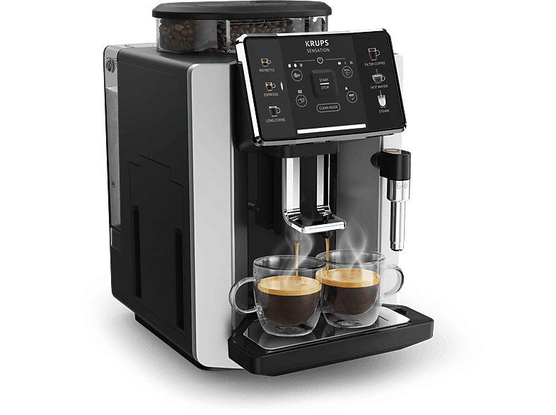KRUPS Sensation C90 EA910E10 — Cafetera superautomática, 1450 W, 1.7 L, 6 programas, Autolimpieza