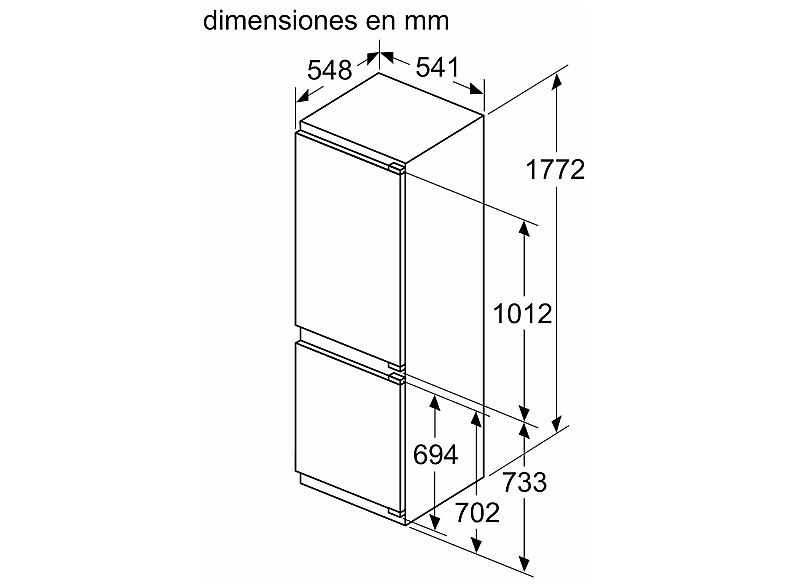 SIEMENS KI86NHFE0 — Frigorífico combi, Altura 177,2 cm, Blanco, No Frost, Capacidad 260 l