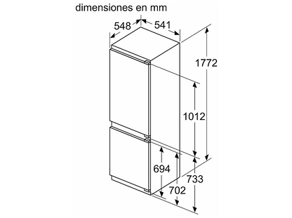 SIEMENS KI86NHFE0 — Frigorífico combi, Altura 177,2 cm, Blanco, No Frost, Capacidad 260 l