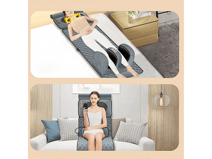 INF Colchoneta de masaje con almohadillas térmicas para masaje de cuerpo c — Masajeador, Gris