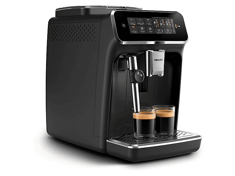 PHILIPS 3300 Series EP3321/40 — Cafetera superautomática, 1500 W, Negro, Tecnología AquaClean, 2 tazas