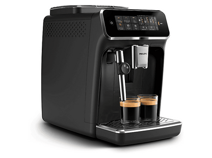 PHILIPS 3300 Series EP3321/40 — Cafetera superautomática, 1500 W, Negro, Tecnología AquaClean, 2 tazas