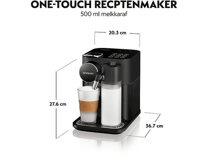 DELONGHI EN640.B - GRAN LATTISSIMA — Cafetera de cápsulas, 1400 W, Negro, 19 bar, 500 ml