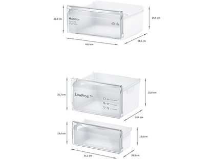 BOSCH KIV87NSE0 — Frigorífico combi, Altura 1772 mm, White, No Frost, Capacidad 270 l