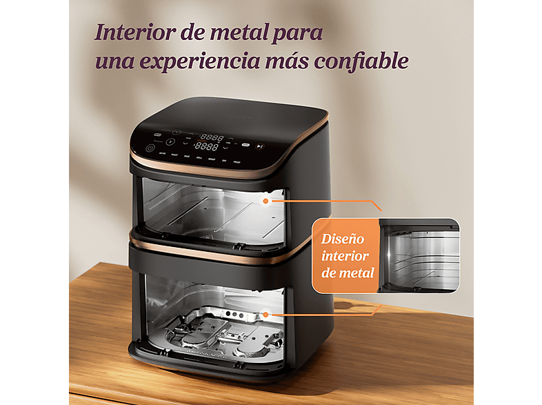 COSORI Turbo Tower Pro Smart™ Chef Edition — Freidora de aire, 2630 W, Negro, Doble Resistencia, 10.8 l