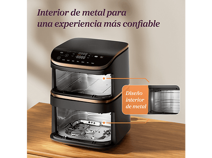 COSORI Turbo Tower Pro Smart™ Chef Edition — Freidora de aire, 2630 W, Negro, Doble Resistencia, 10.8 l