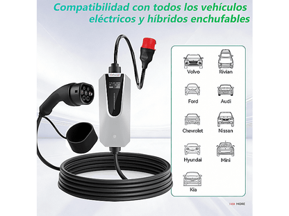 SMORGR 11kW 6m [6-16A — Cargador vehículo eléctrico, Black, 3-Fases]