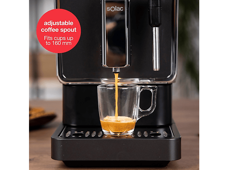 SOLAC LA7617 — Cafetera Espresso, 1470 W, 20 bar, 2 tazas, Plata Oscuro