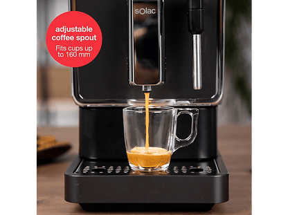 SOLAC LA7617 — Cafetera Espresso, 1470 W, 20 bar, 2 tazas, Plata Oscuro