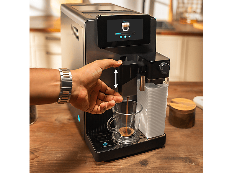 CECOTEC Cremmaet Latte — Cafetera superautomática, 1300 W, Negro, 19 bar, 400 ml