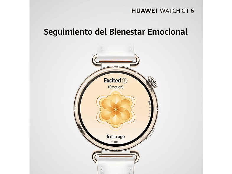 HUAWEI Watch GT6 — Smartwatch, 41mm, Bluetooth, Blanco, Pantalla AMOLED