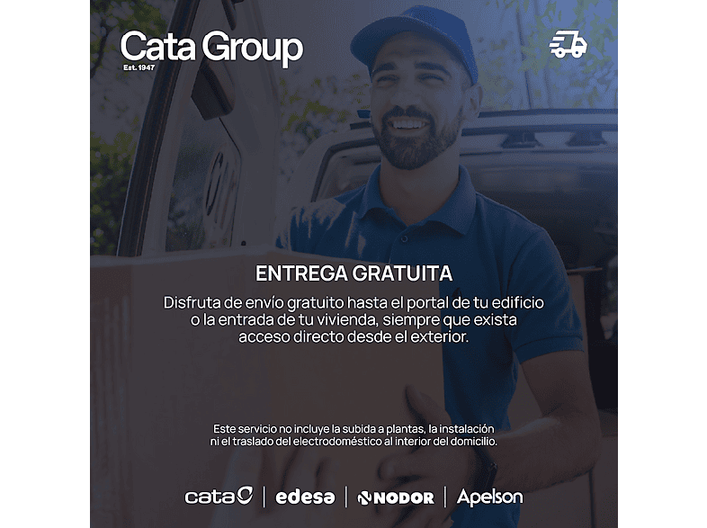 CATA SYGMA 7010 BK — Campana decorativa, 4 velocidades, 802 m³/h, 70 cm, Negro