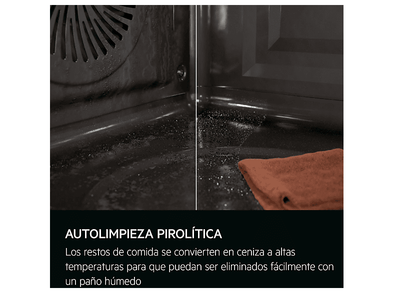 AEG Series 6000 OR6PB51WSB — Horno a vapor, Integrable, Pirolítico, 596 mm, Negro