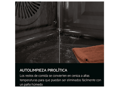 AEG Series 6000 OR6PB51WSB — Horno a vapor, Integrable, Pirolítico, 596 mm, Negro