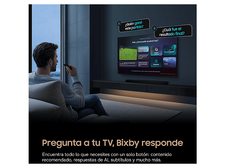 SAMSUNG TQ83S83HAEXXC — TV OLED 83", Negro, OLED 4K, NQ4 AI Gen2 Processor, Smart TV