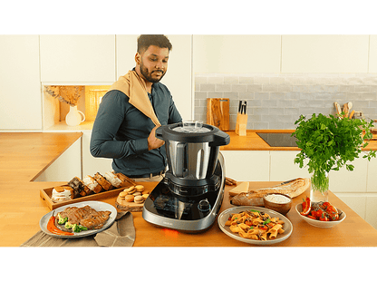 CECOTEC Mambo CooKing Total Gourmet — Robot de cocina, 2200W, Dispensador, Autolimpieza, Inox