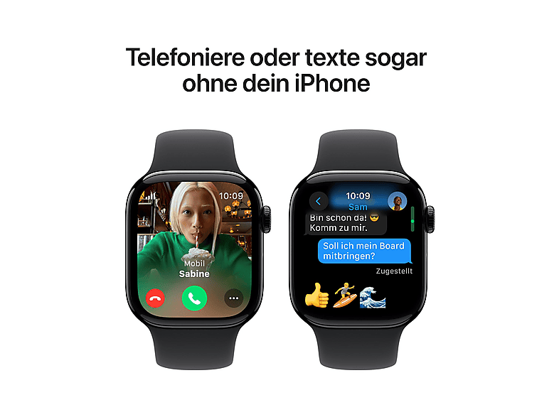 APPLE Watch Series 10 — Smartwatch, Aluminio, Negro, S/M