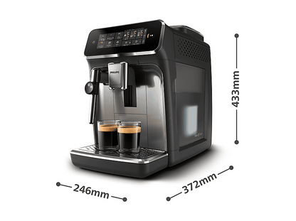 PHILIPS 3300 Series EP3321/40 — Cafetera superautomática, 1500 W, Negro, Tecnología AquaClean, 2 tazas