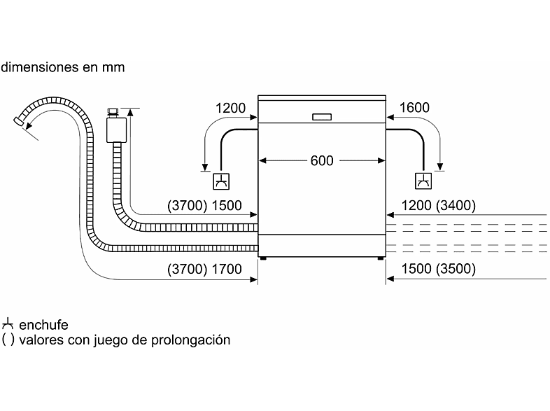 BALAY 3VS6361BP — Lavavajillas, 14 servicios, 6 programas, 60 cm, Blanco