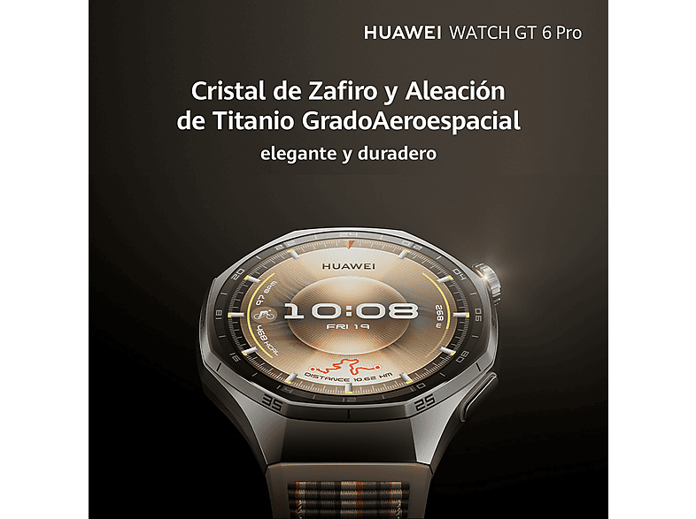 HUAWEI Watch GT6 Pro — Smartwatch, 46mm, Titanio, Pantalla AMOLED, 21 días Autonomía