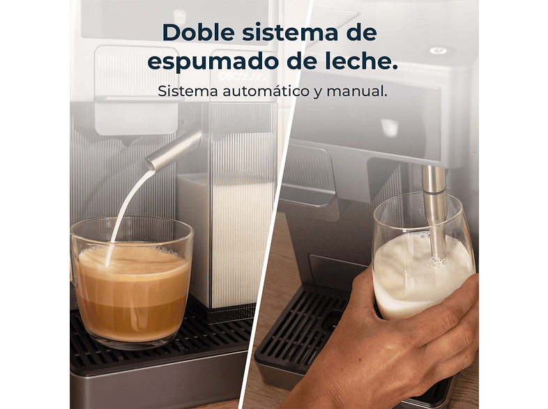 CECOTEC FreeStyle Latte T — Cafetera de cápsulas, 1350 W, Gris, 20 bar, 0,4 l