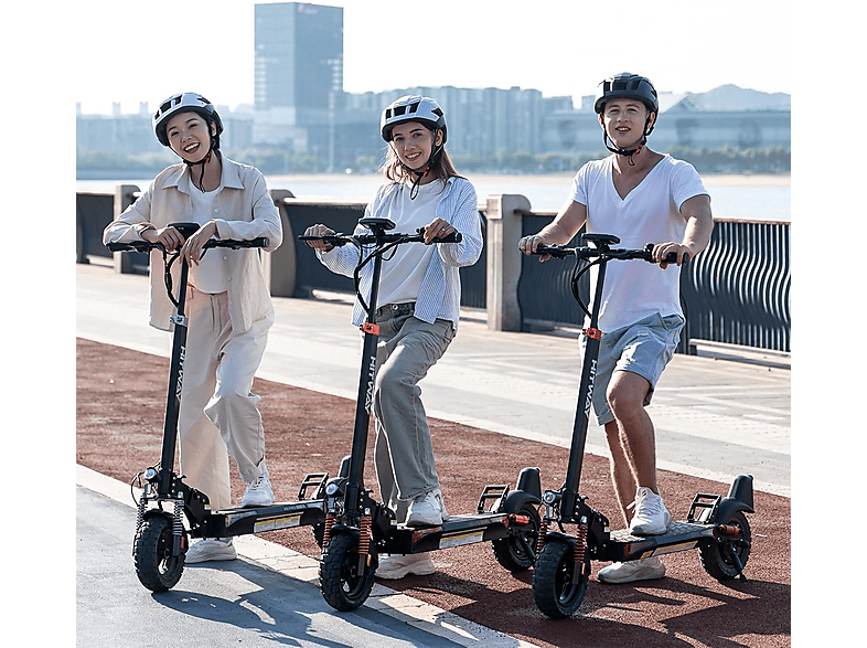 HITWAY H9 — Patinete eléctrico, Pot. máx. 150 W, Carga máx. 50 kg, 2600 mAh, Rojo