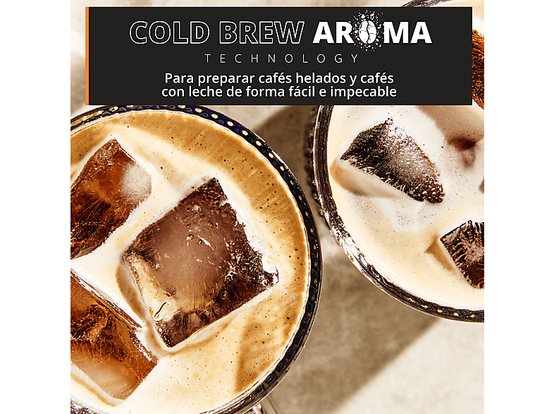 KRUPS Sensation Elite Hot & Cold EA918 — Cafetera superautomática, Molinillo, Táctil, Espumador, 1450 W