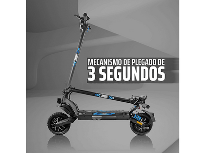 ZWHEEL ZLion Duo — Patinete eléctrico, Pot. máx. 2000 W, Carga máx. 120 kg, 15000 mAh, Negro