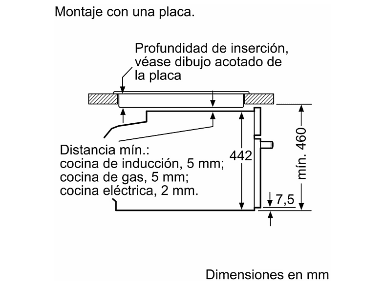 BALAY 3CB5159N3 — Horno compacto, Integrable, 59,4 cm, 47 l, Cristal Negro